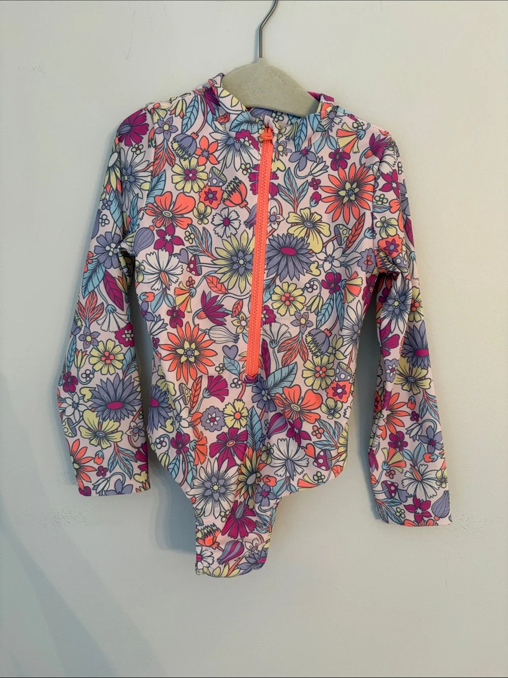 GAP Baby Floral Zip One-Piece in Pink, Purple, Yellow, Blue